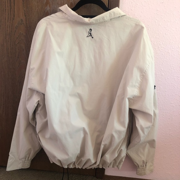 TUMBLR AESTHETIC BEIGE WINDBREAKER QUARTER ZIP. - Picture 4 of 7